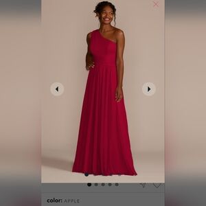 NWT Red One-Shoulder Dress